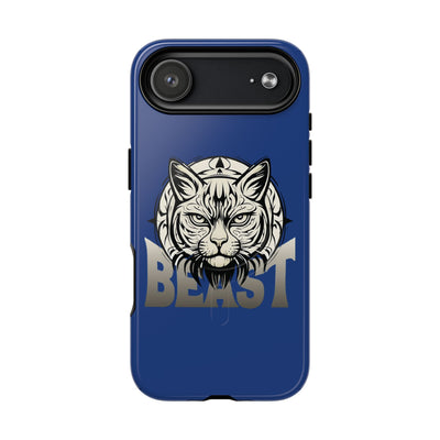 Beast Cat Blue Tough Magnetic iPhone 17 / 17 Air / Pro / Pro Max Protective Case support MagSafe