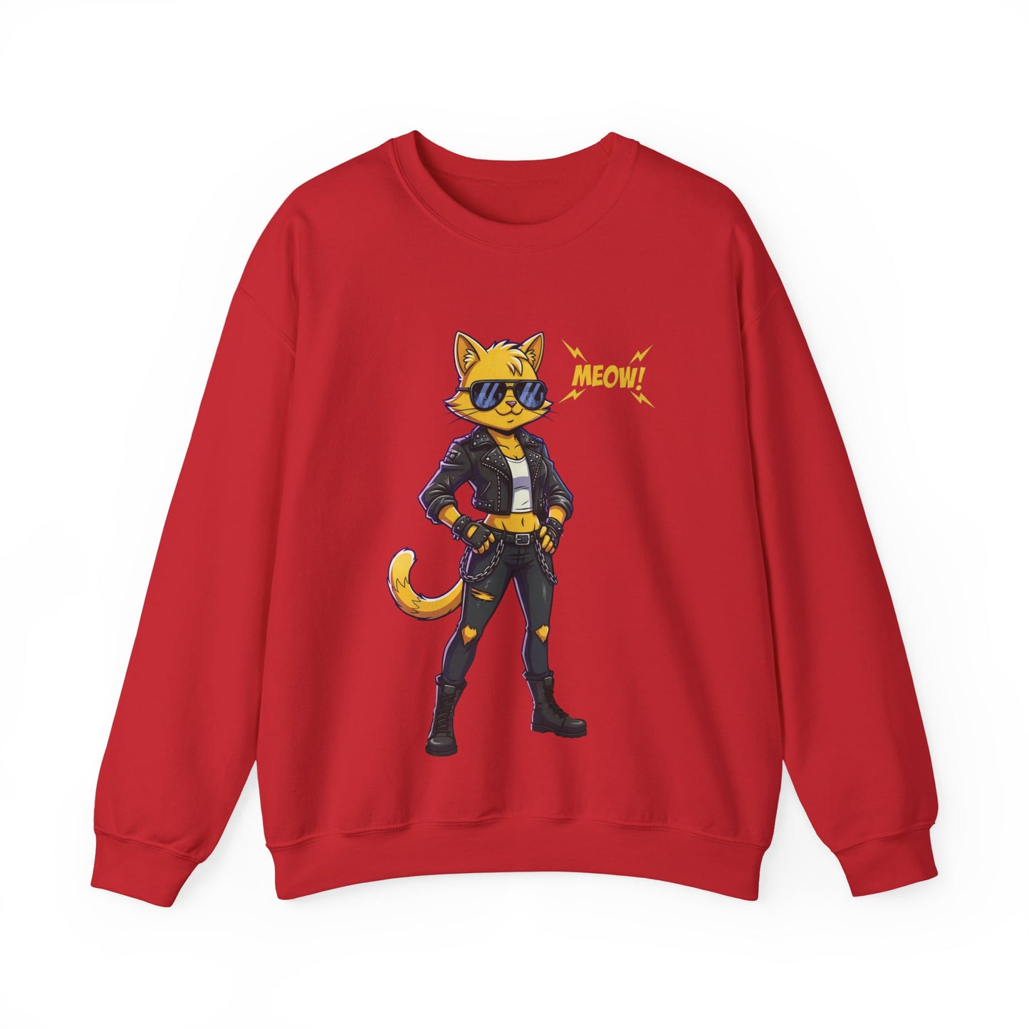 Cool Cat Unisex Heavy Blend Crewneck Sweatshirt style 4
