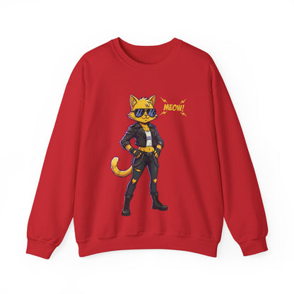 Cool Cat Unisex Heavy Blend Crewneck Sweatshirt style 4