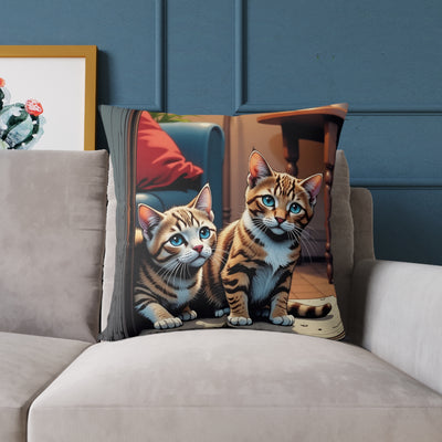 Cat Art style 2 Pillow, Pet Lover Gift, Home Decor, Animal Lover Cushion, Custom Pet Pillow