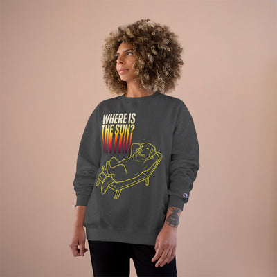 Where is the Sun? Dog Graphic Champion Unisex Crewneck Sweatshirt