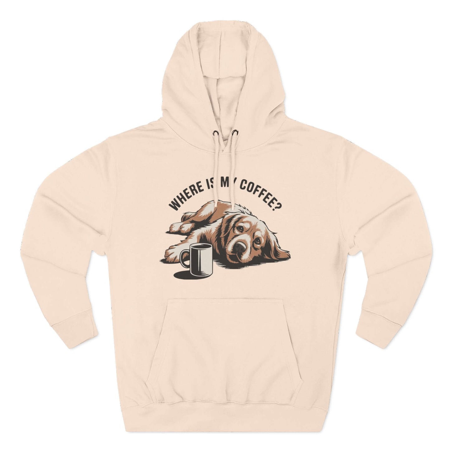 Where is my coffee Coffee-Loving Dog Fleece Pullover Hoodie style 1
