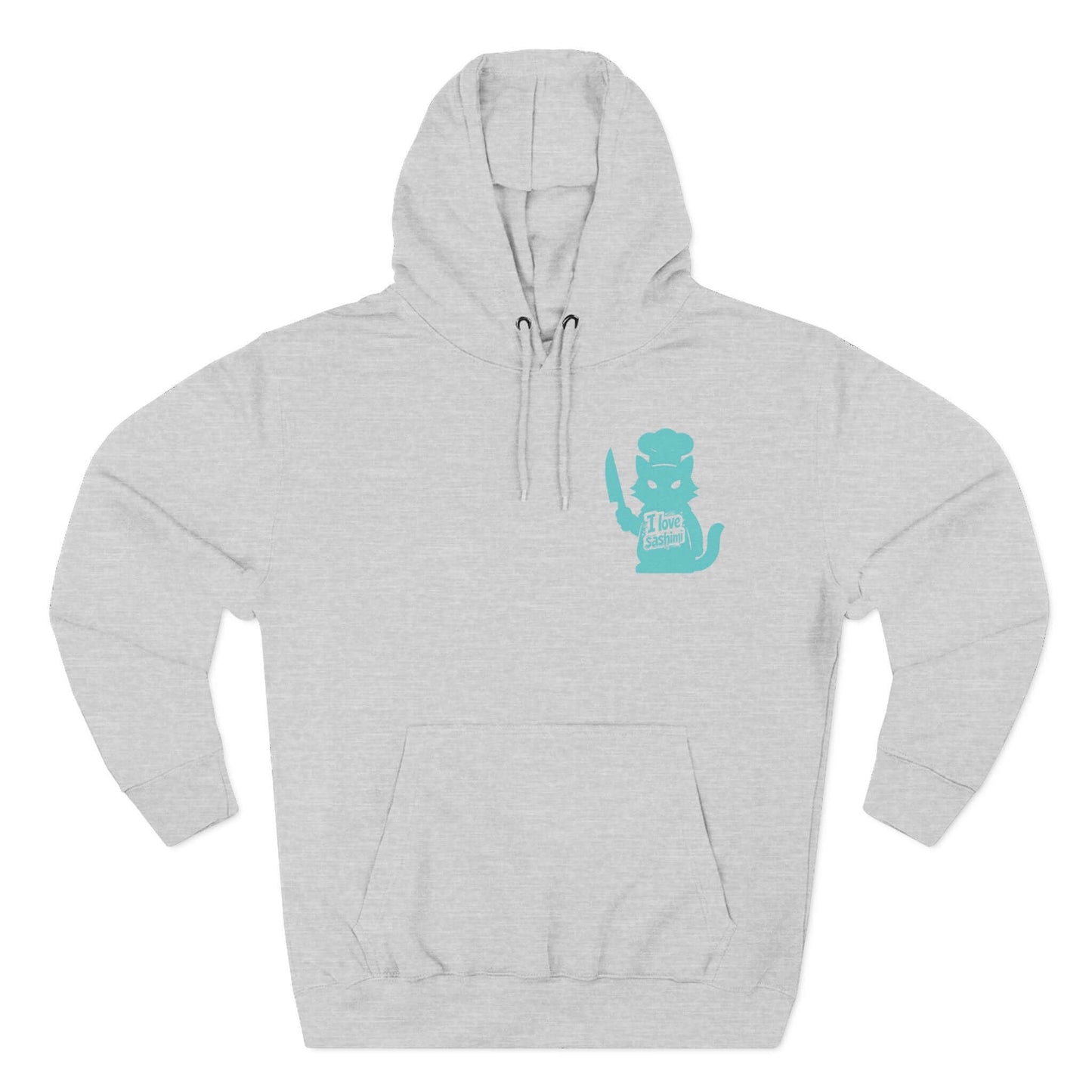 Cat Love Sashimi Graphic Unisex Fleece Hoodie