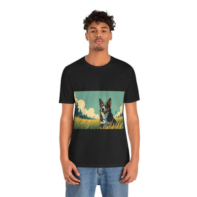 Adorable Dog comic style 3 Unisex Soft Tee| Cute Dog Lover's Shirt, Animal Graphic T-Shirt, Pet Themed Gift, Casual Wear