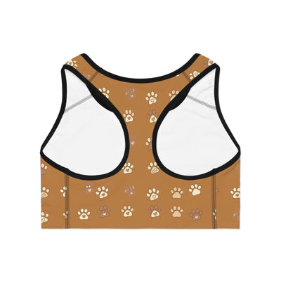 Cat Paw Print style 3 Sports Bra, Pet Lover Activewear, Workout Top, Gym Apparel, Animal Print Fashion, Gifts for Cat Owners, Fitness Gear