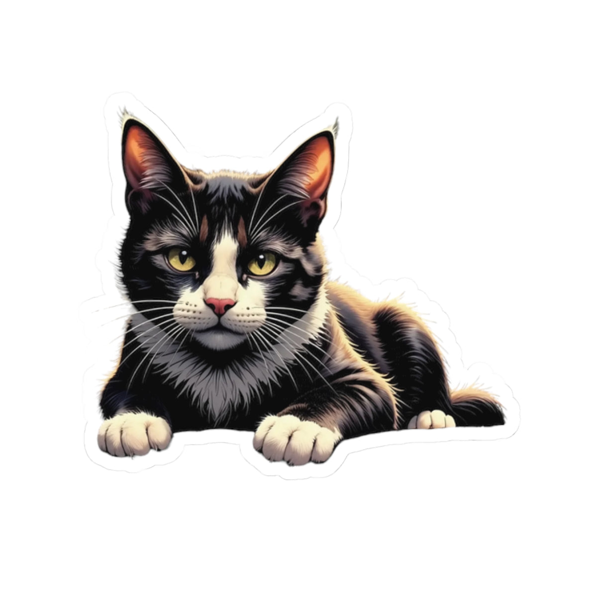 Cute Cat Kiss-Cut Stickers, Black Cat Vinyl Decals for Pet Lovers, Laptop Stickers, Cat Lover Gifts, Custom Pet Stickers