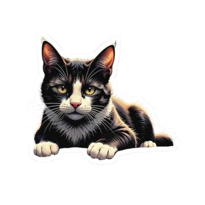 Cute Cat Kiss-Cut Stickers, Black Cat Vinyl Decals for Pet Lovers, Laptop Stickers, Cat Lover Gifts, Custom Pet Stickers