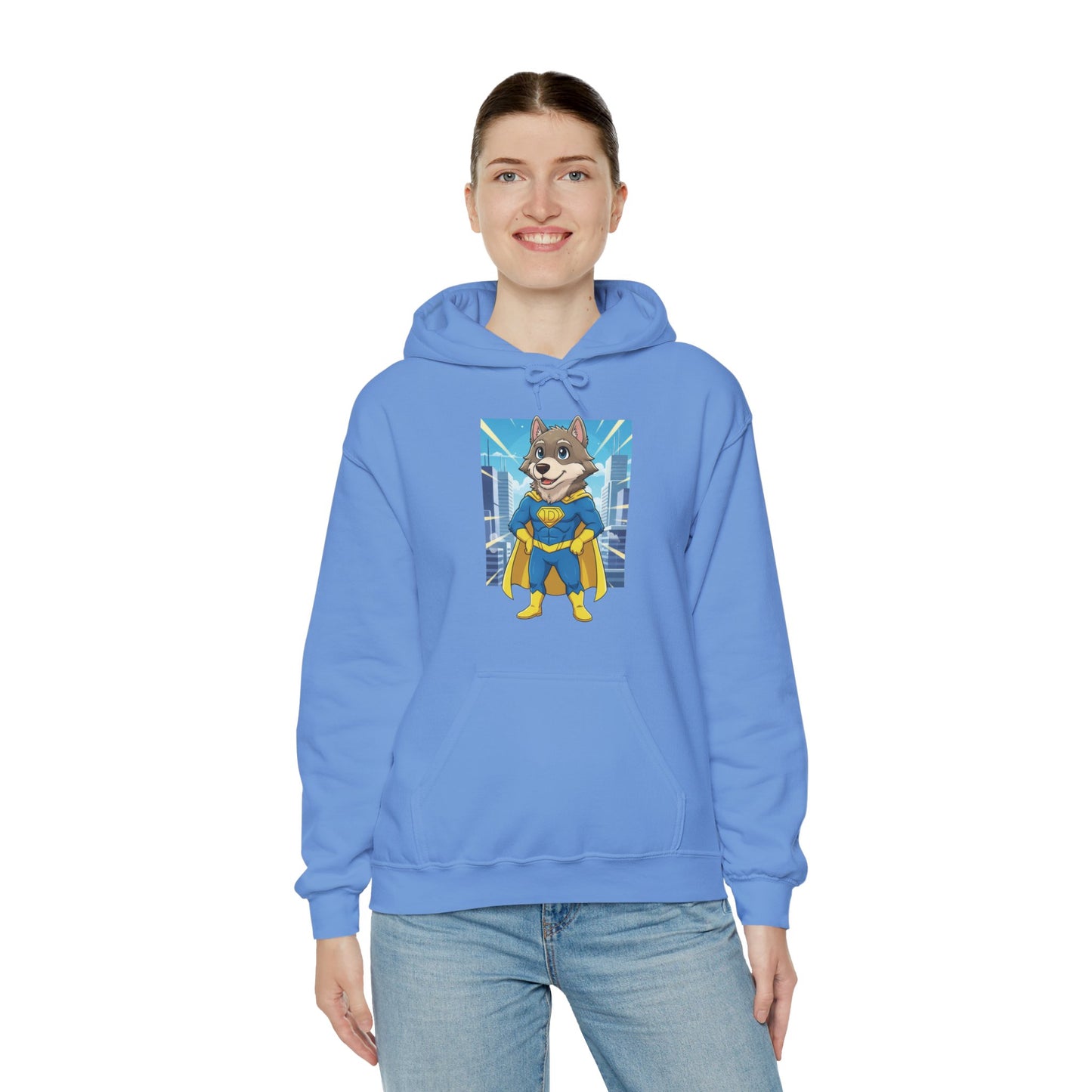 Dog cosplay Superman Funny Design Unisex Hoodie style 1