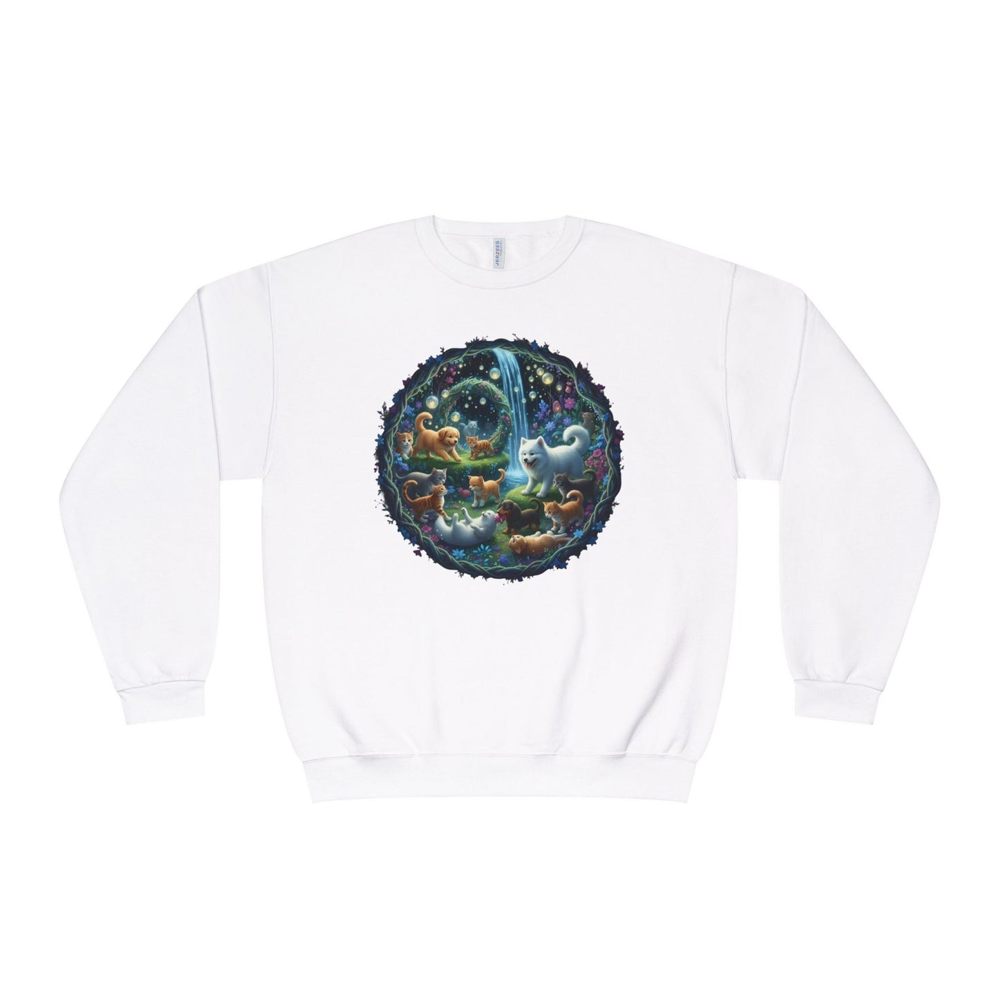 Cats & Dogs Happy Garden Unisex NuBlend Crewneck Sweatshirt style2