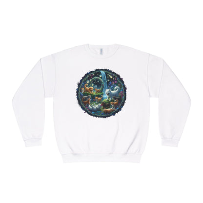Cats & Dogs Happy Garden Unisex NuBlend Crewneck Sweatshirt style2