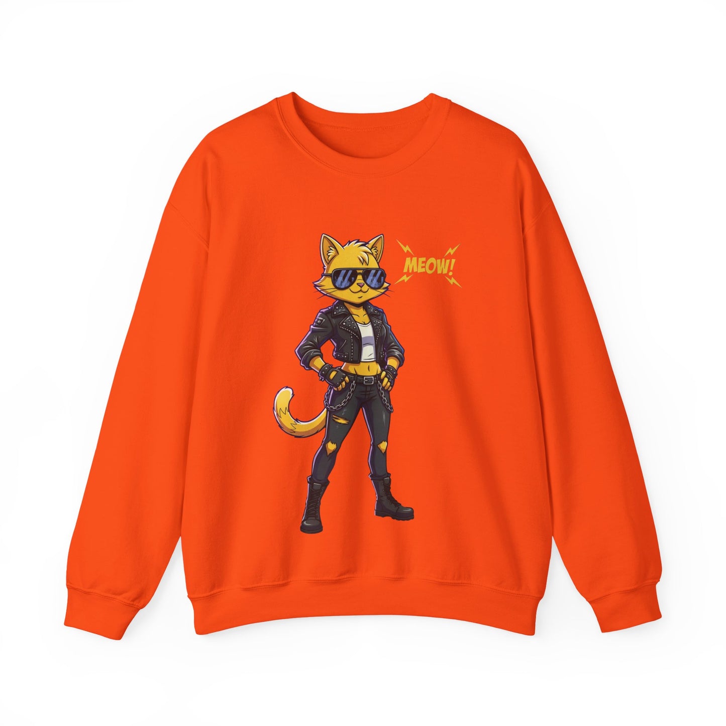 Cool Cat Unisex Heavy Blend Crewneck Sweatshirt style 4