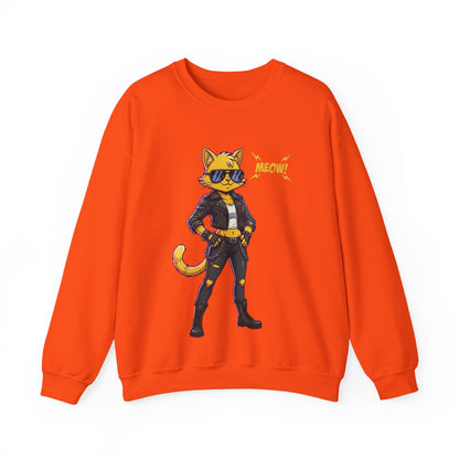 Cool Cat Unisex Heavy Blend Crewneck Sweatshirt style 4