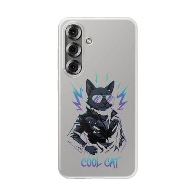 Cool Cat Anime style Flexi Case for Cat Lovers