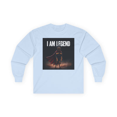 I Am Legend Dog Unisex Long Sleeve Tee - Stylish Graphic Shirt for Superhero Fans