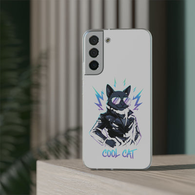 Cool Cat Anime style Flexi Case for Cat Lovers