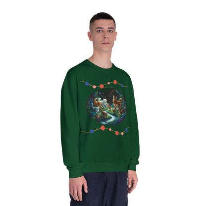 Cats & Dogs Happy Garden Unisex NuBlend Crewneck Sweatshirt style 1