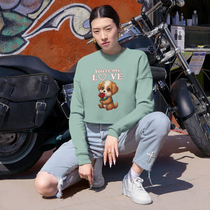 Cropped Dog Lover Women Sweatshirt - You're My Love style 1