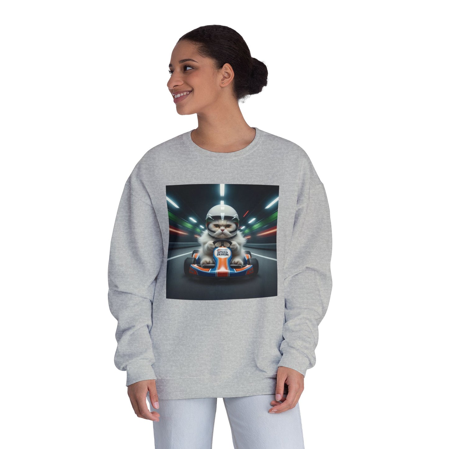 Go Kart Cat Unisex NuBlend Crewneck Sweatshirt style 2