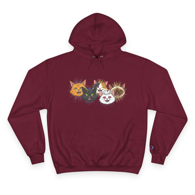 Playful Cat Champion Unisex Hoodie | Cozy Cat Lover Pullover, Pet Themed Gift, Cute Animal Apparel, Perfect for Cat Days