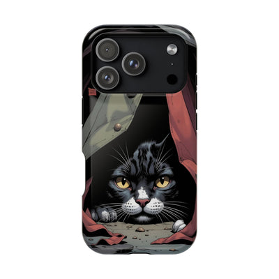 Cute Cats Magnetic Phone Case comic style 5, Cat Lover Gift, Impact-Resistant iPhone Case, Funny Pet Accessory, Unique Animal Design