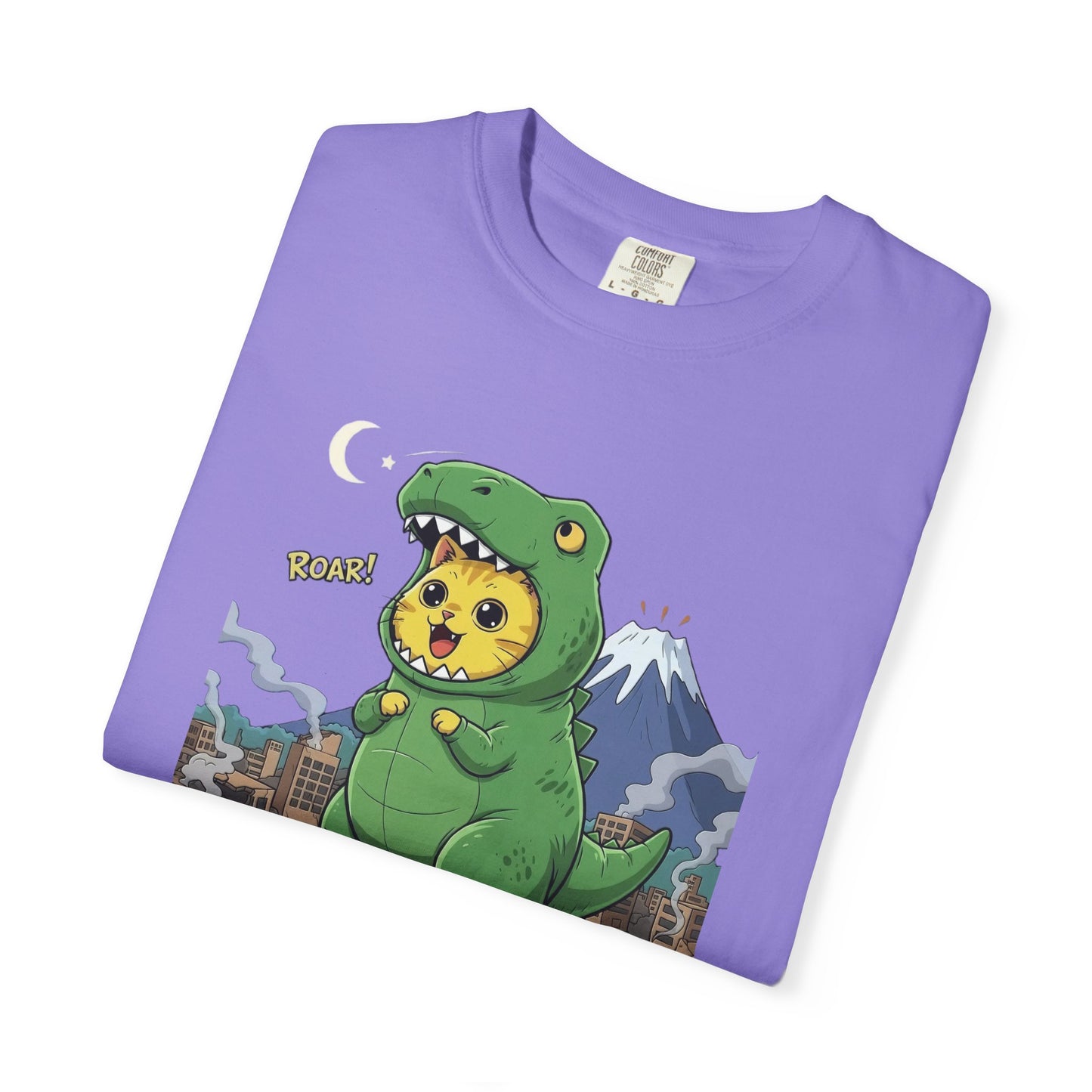 Cat cosplay Godzilla Funny Design Unisex T-Shirt style 1