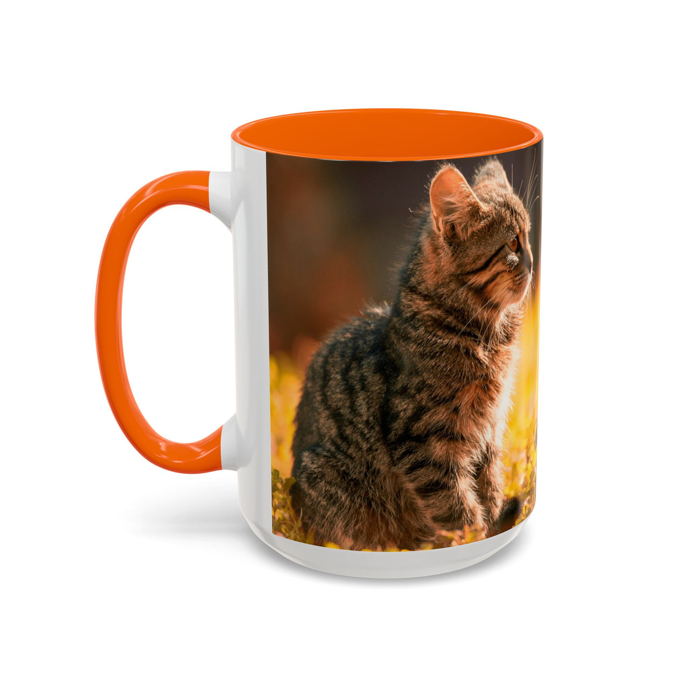 Golden Autumn Cat Coffee Mug - Cute Cat Mug, Nature Lover Gift, Cozy Kitchen Decor, Fall Drinkware, Cat Lover Gift