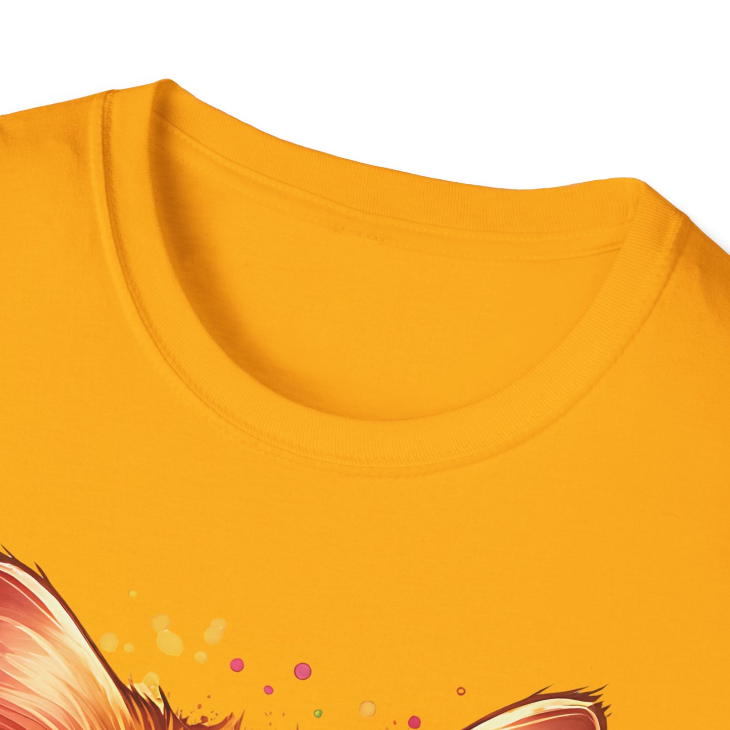 Watercolor Cat Head Unisex Cotton T-Shirt style 3