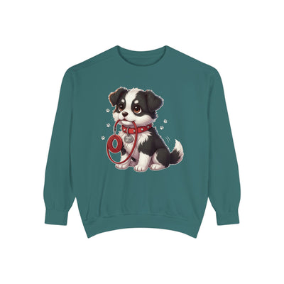 Cute Dog Walk Time style 1 Cozy Graphic Unisex Crewneck Sweatshirt
