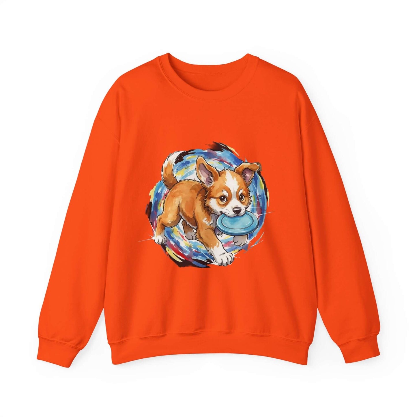 Watercolor Dog painting Unisex Crewneck Sweatshirt style 4