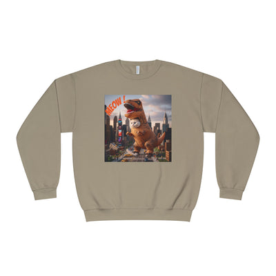 Tyrannosaurus Cat in city style 1 Unisex NuBlend® Crewneck Sweatshirt