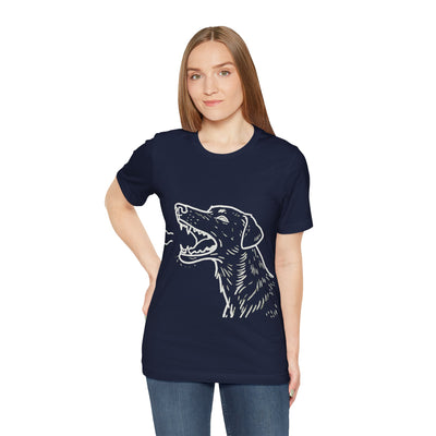 Dog Lover's Unisex Short Sleeve Tee outlined style 1 | Pet Enthusiast Shirt, Gift for Dog Lovers, Animal Lovers Apparel, Casual Wear, Fun Dog Graphic T-Shirt