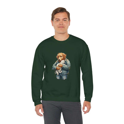 Watercolor Dog painting Unisex Crewneck Sweatshirt style 6