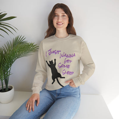 I Just Wanna Get Some Sleep Cat Graphic Unisex Crewneck Sweatshirt