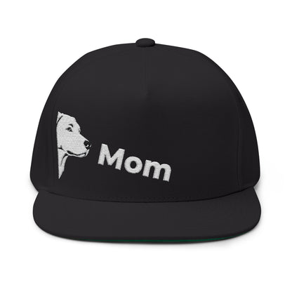 Stylish Embroidered Dog Mom Flat Bill Cap style 4