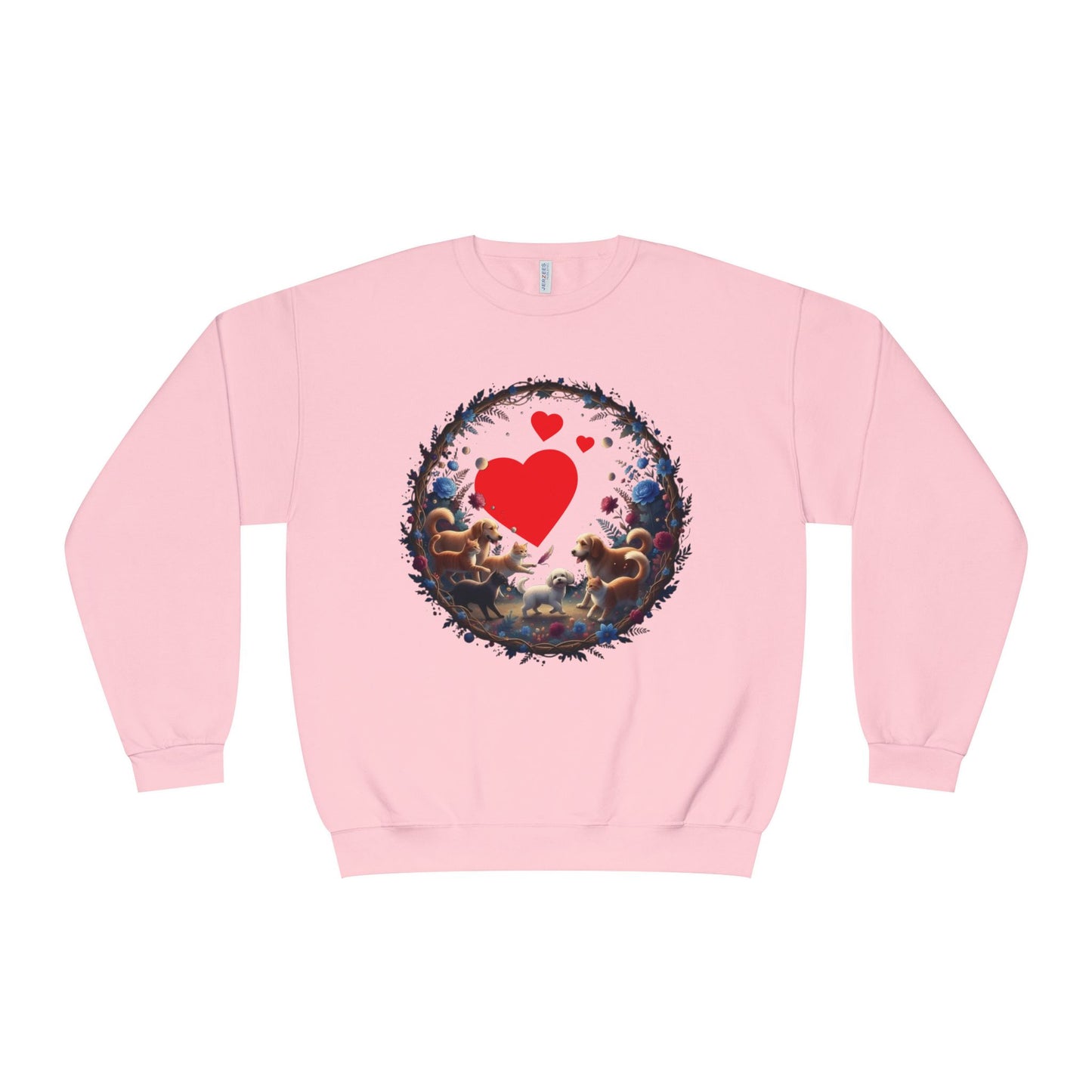 Cats & Dogs Full of Love Unisex NuBlend Crewneck Sweatshirt