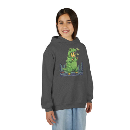 Cat cosplay Godzilla Unisex Kids Hoodie style 2