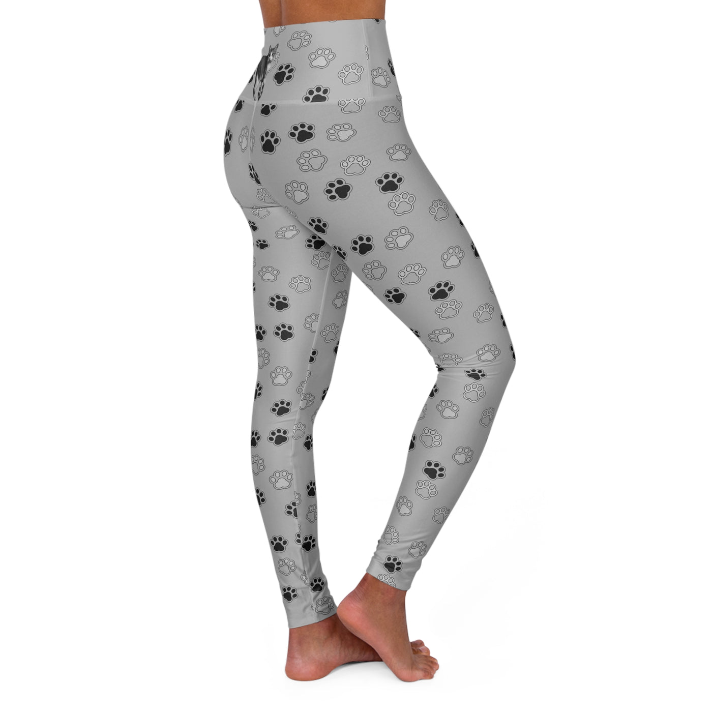 Cat Paw Print style 1 High Waisted Yoga Leggings, Pet Lover Workout Leggings,  Fitness Leggings, Animal Print Activewear, Gift for Pet Owners