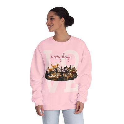 Love Everyday Cats & Dogs Unisex NuBlend® Crewneck Sweatshirt