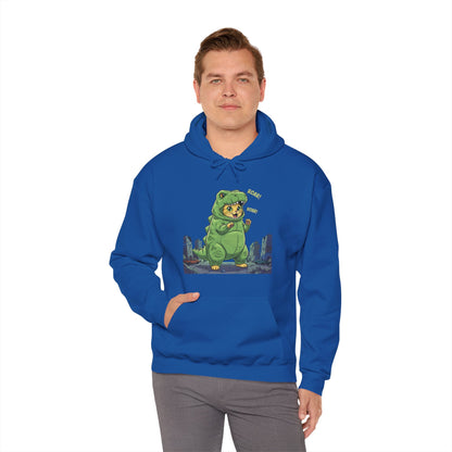Cat cosplay Godzilla Funny Design Unisex Hoodie style 2