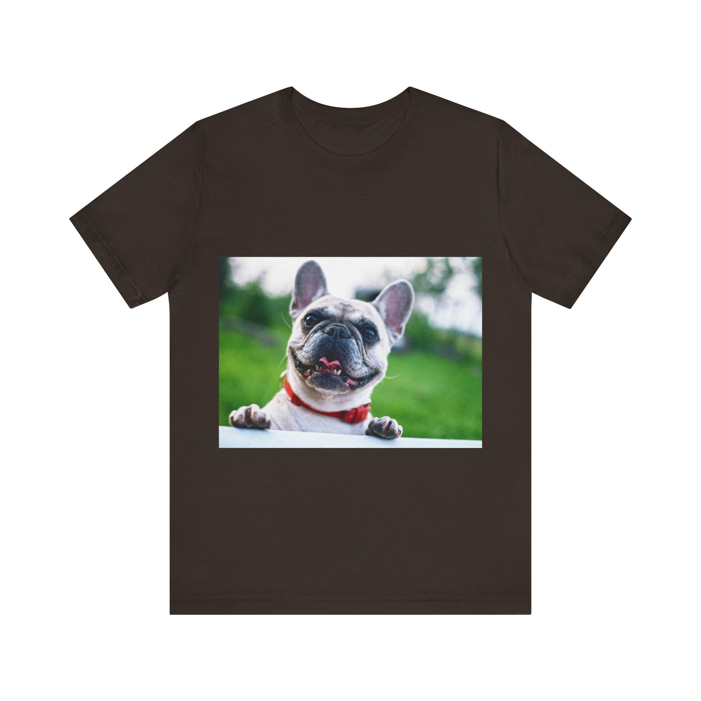 Puppy on the fence - Unisex Jersey Short Sleeve Tee