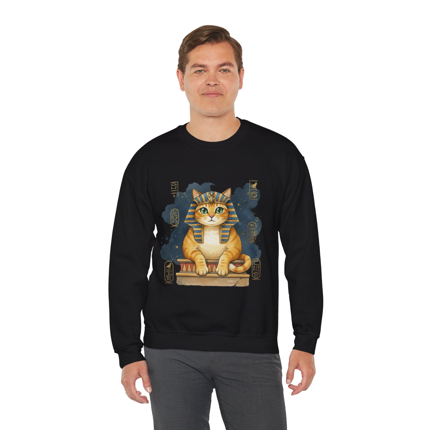 Watercolor painting style 9 Men & Women Cute Cat Pile Crewneck Sweatshirt