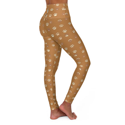 Cat Paw Print High Waisted Women Yoga Leggings style 3