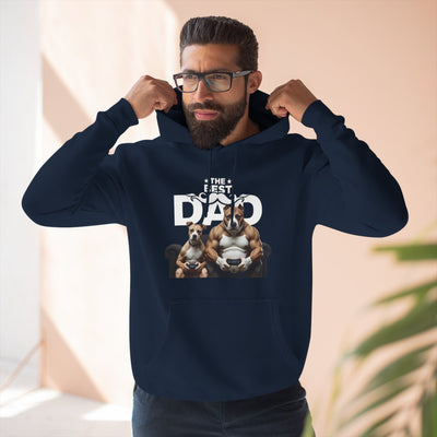 "The Best Dad" Bulldog Father & Puppy Graphic Hoodie