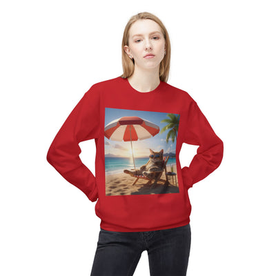 Beach Vibes Cat Crewneck Sweatshirt