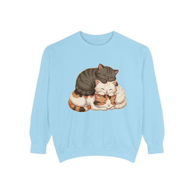 3 Cute Sleeping Cats style 3 Cozy Graphic Unisex Crewneck Sweatshirt