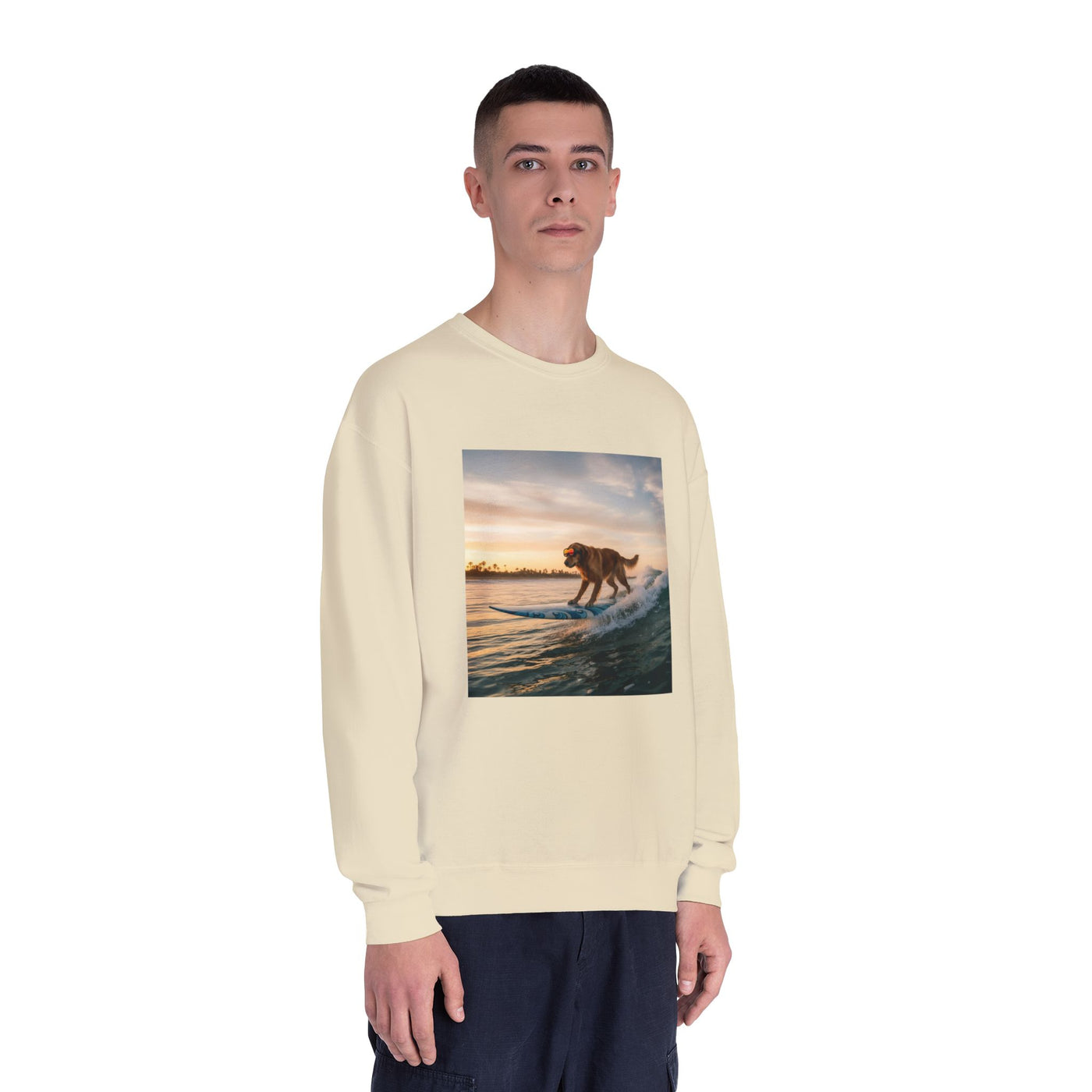 Surfing Dog style 2 Unisex NuBlend® Crewneck Sweatshirt