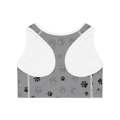 Dog Paw Print style 1 Sports Bra, Activewear for Dog Lovers, Workout Top, Fitness Apparel, Pet Lover Gift