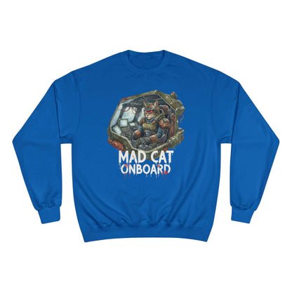 Mad Cat Onboard Graphic Champion Crewneck Sweatshirt style 1
