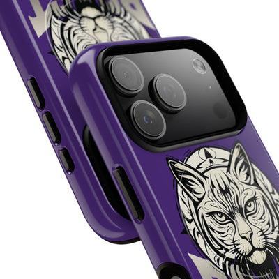 Beast Cat Purple Tough Magnetic iPhone 17 / 17 Air / Pro / Pro Max Protective Case support MagSafe