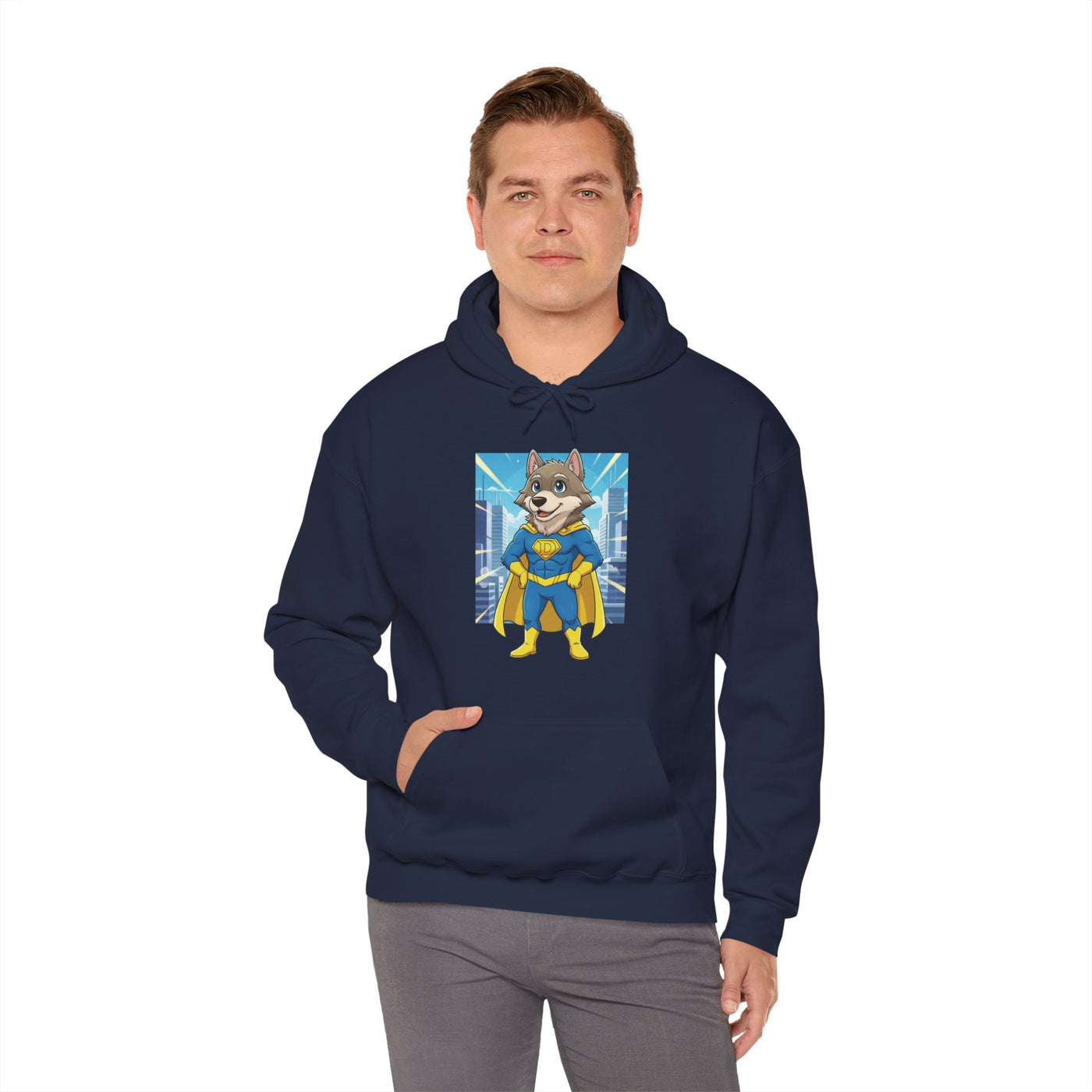 Dog cosplay Superman style 1 Unisex Hoodie - Fun & Playful Design